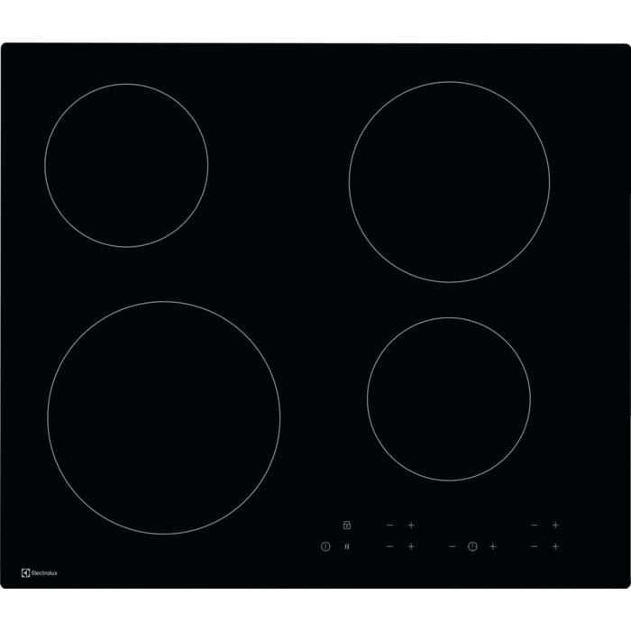 Electrolux GK58TCO Black Built-in Ceramic hob 4 zone(s)