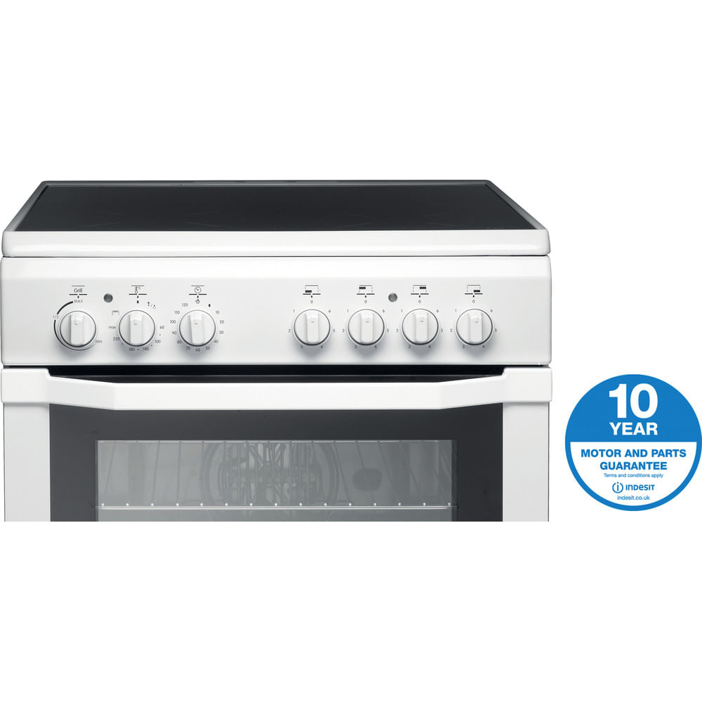 Indesit I6VV2A(W) cooker Freestanding cooker Electric Ceramic hob White – image 3