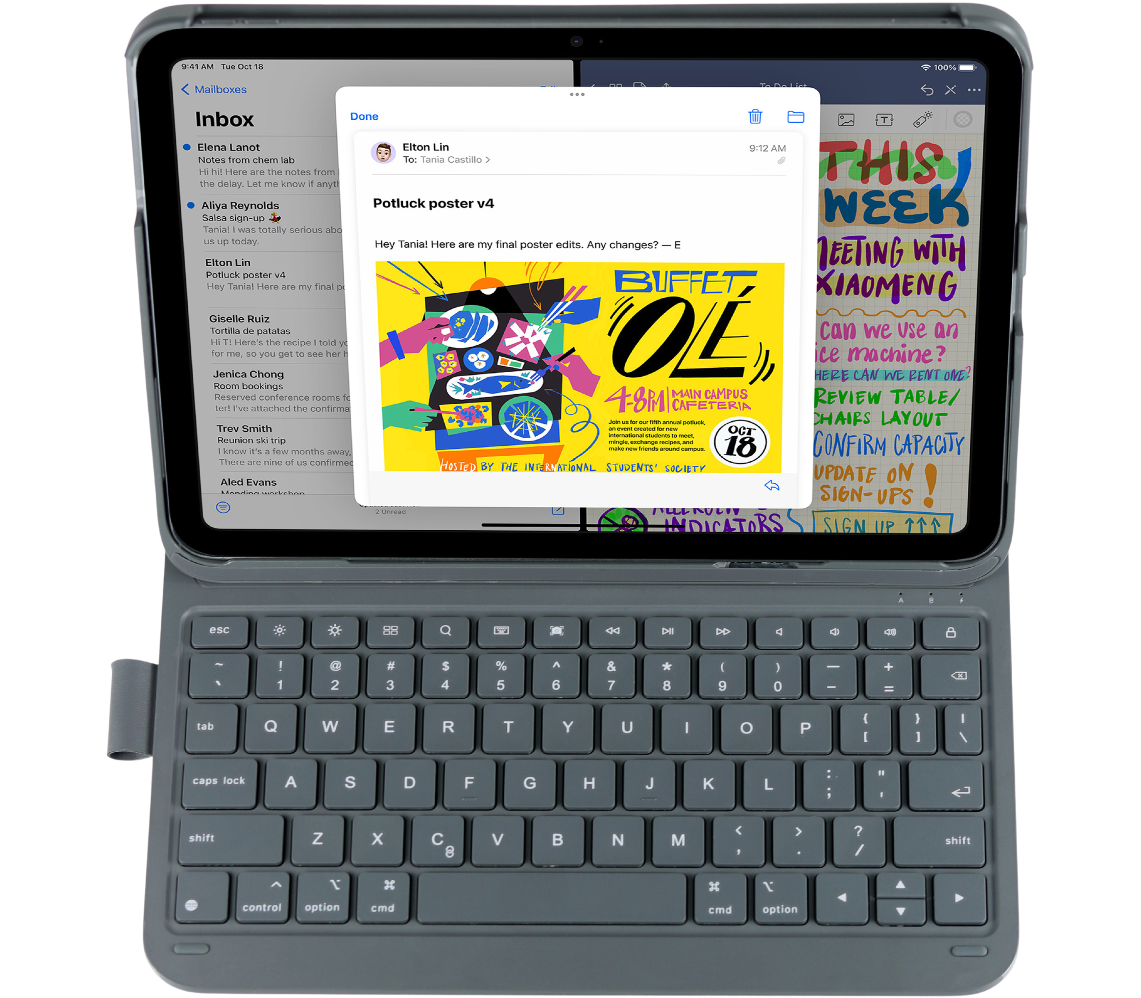 DEQSTER Slim PRO Keyboard fr iPad 10.9" (10. Gen.) iPad Air 11" (4./5. Gen.) und iPad Pro 11" QWERTY Layout