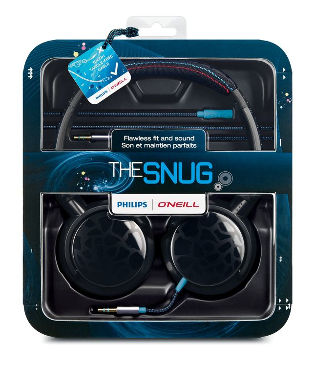 Philips SHO8801/28 headphones/headset Wired Head-band Black, Cyan – image 2
