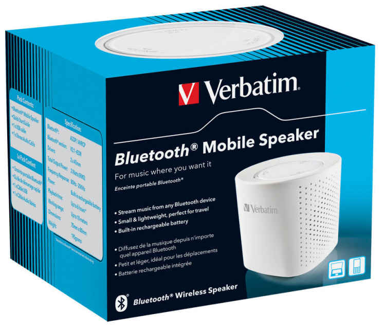 Verbatim 49096 portable/party speaker Mono portable speaker White – image 4