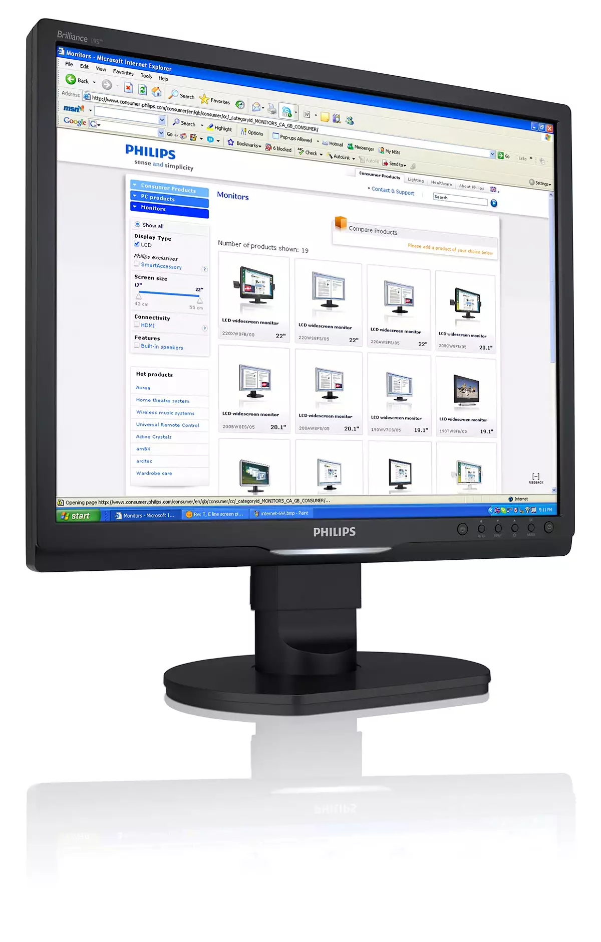Philips Brilliance LCD monitor with SmartImage 19S1CB/00 – image 2