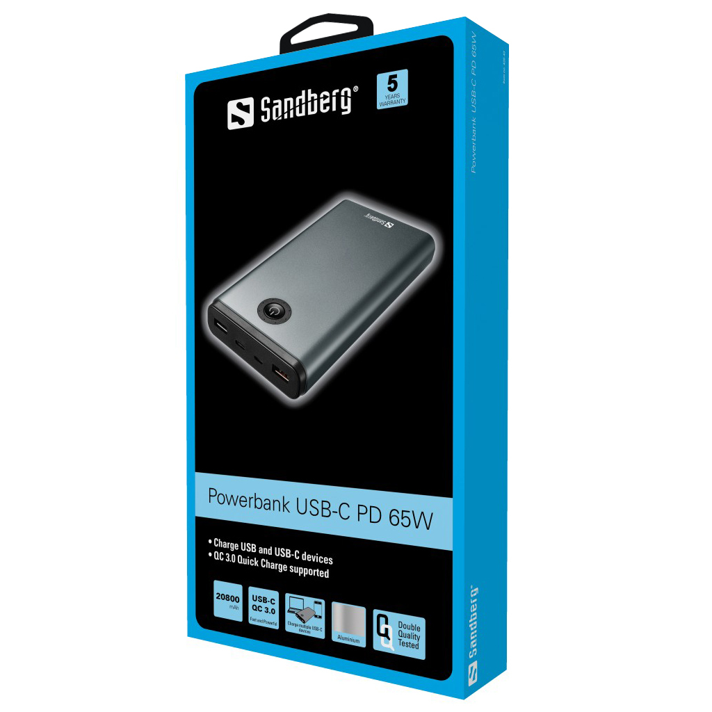 Sandberg Powerbank USB-C PD 65W 20800 – image 2