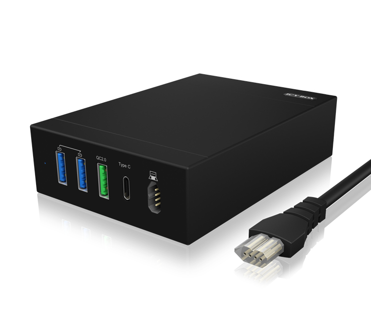 ICY BOX IB-CH504-QN Universal Black USB Indoor – image 1