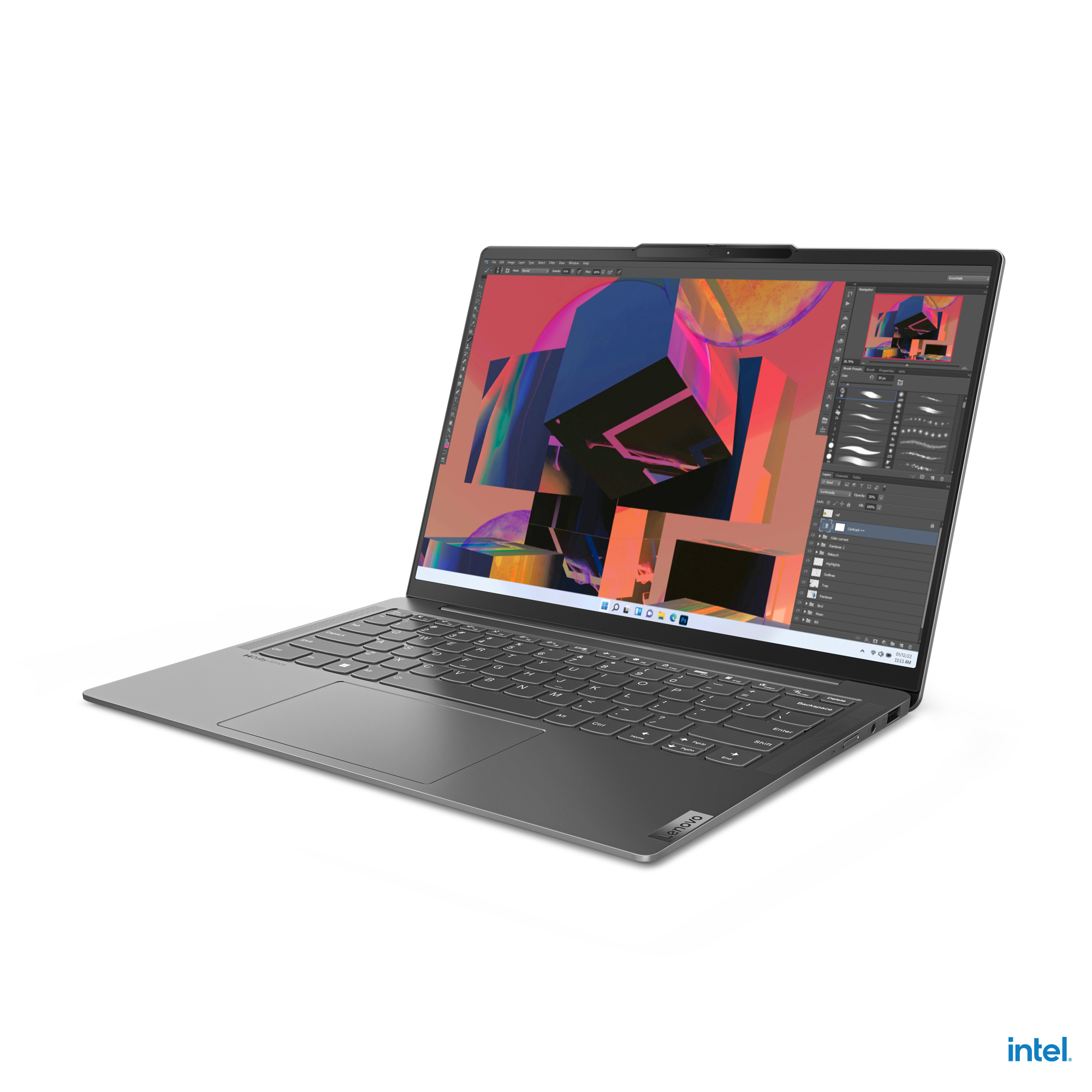 Lenovo Yoga Slim 6 i5 8GB 512 SSD W11H Intel® Core™ i5 i5-1240P Laptop 35.6 cm (14″) LPDDR5-SDRAM 512 GB Wi-Fi 6E (802.11ax) Windows 11 Grey image 3