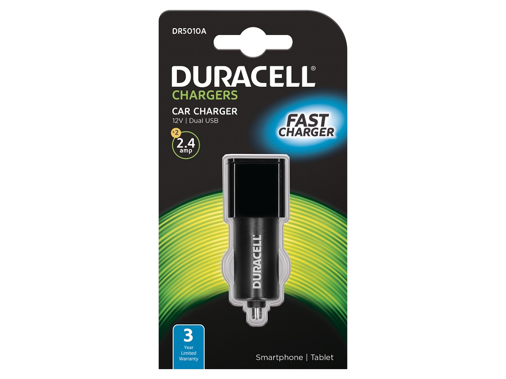 Duracell 2 x 2.4A USB In-Car Charger – image 1