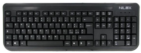 Nilox 10NXKBST26007 keyboard USB + PS/2 Black
