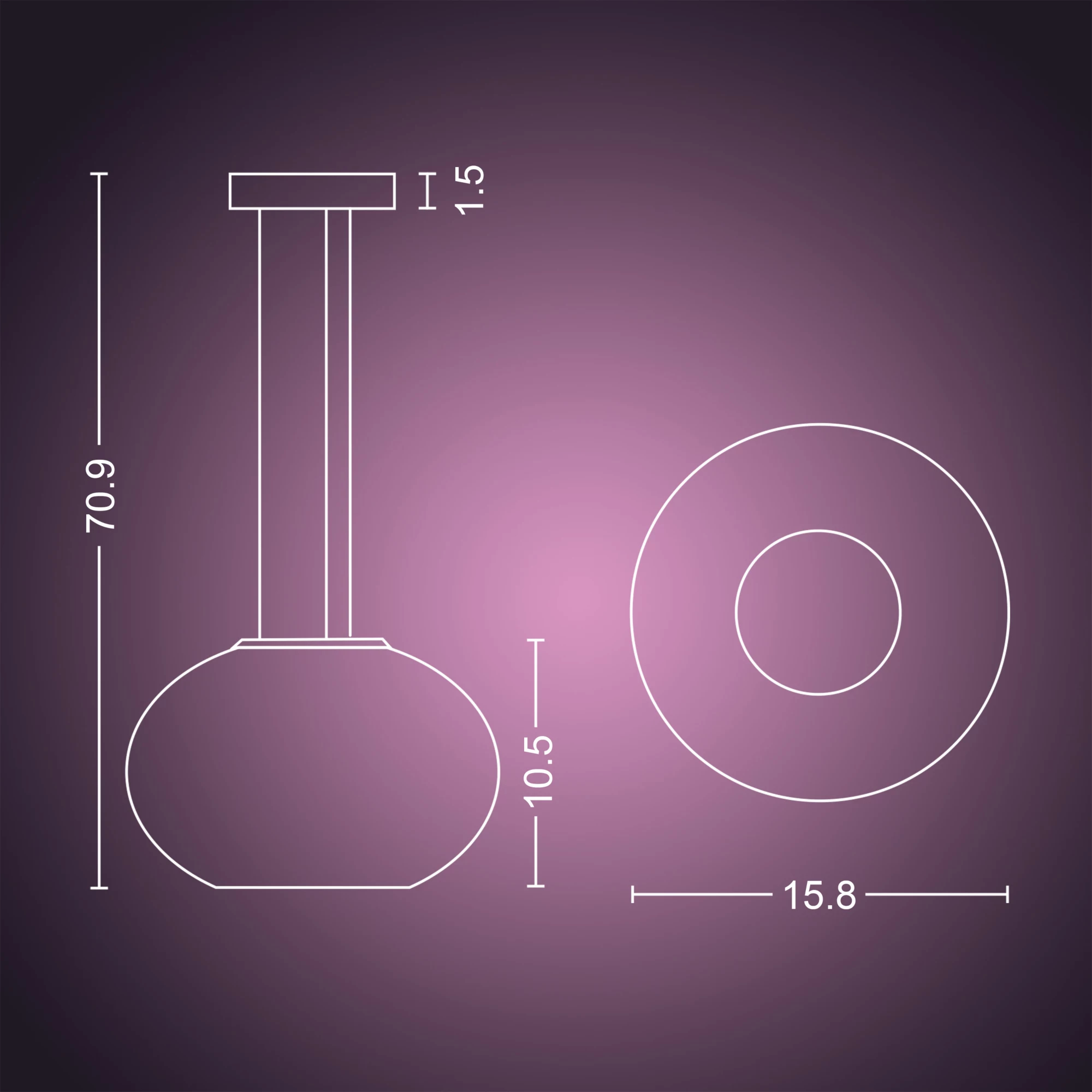 Philips by Signify Philips Hue White and colour ambience 4090631U9 Smart suspension light Bluetooth/Zigbee – image 3