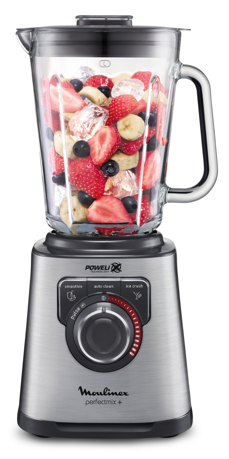 Moulinex LM811D 1.5 L Tabletop blender 1200 W Steel, Grey – image 1