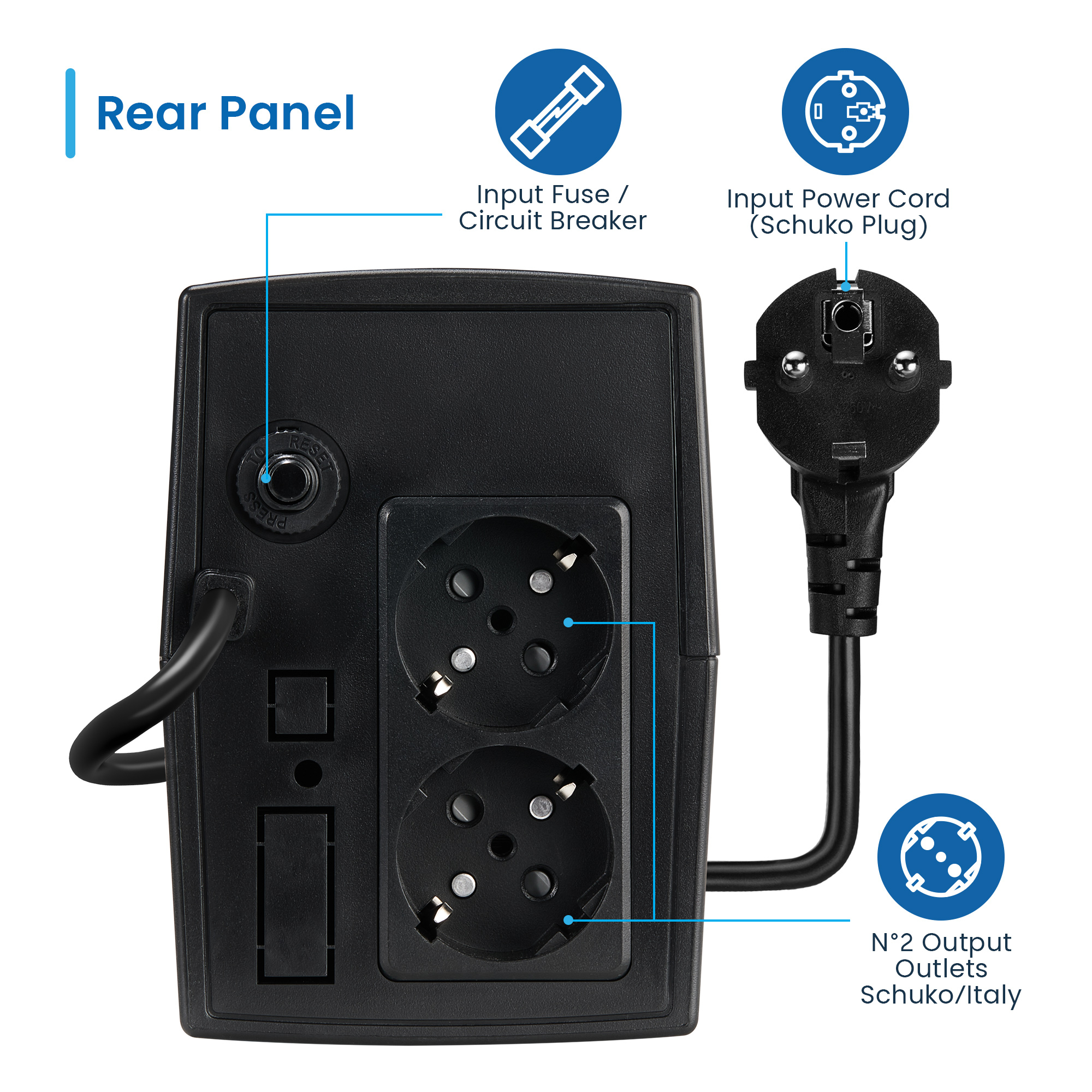 Ewent EW3995 uninterruptible power supply (UPS) Line-Interactive 0.78 kVA – image 3