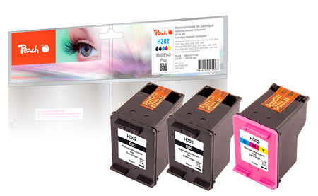 Peach PI300-658 ink cartridge 3 pc(s) Standard Yield Black, Cyan, Magenta, Yellow
