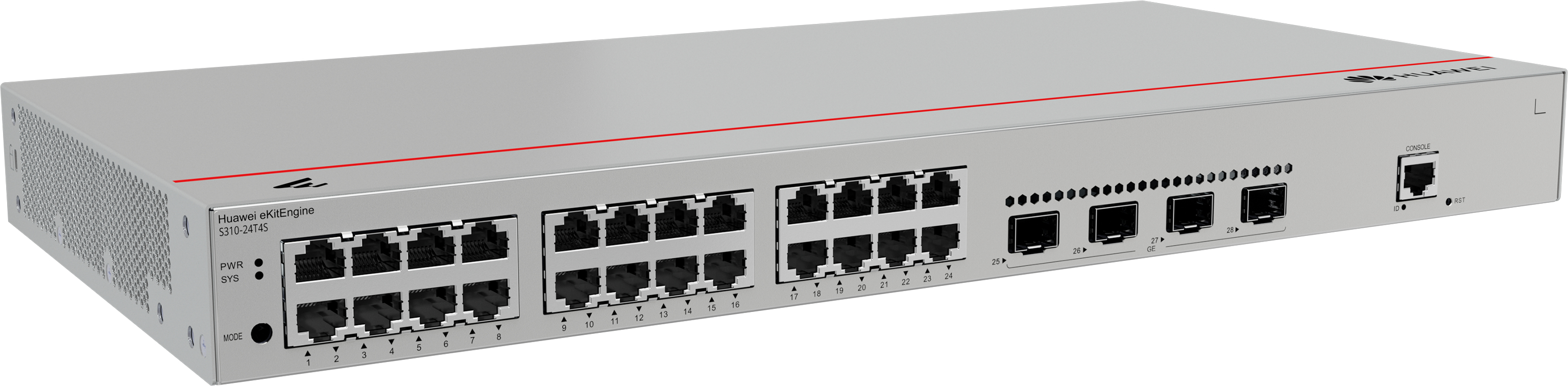 Switch Huawei S310-24T4S - Gigabit Ethernet - 24 Puertos - 4 SFP - Gestionado - S310-24T4S