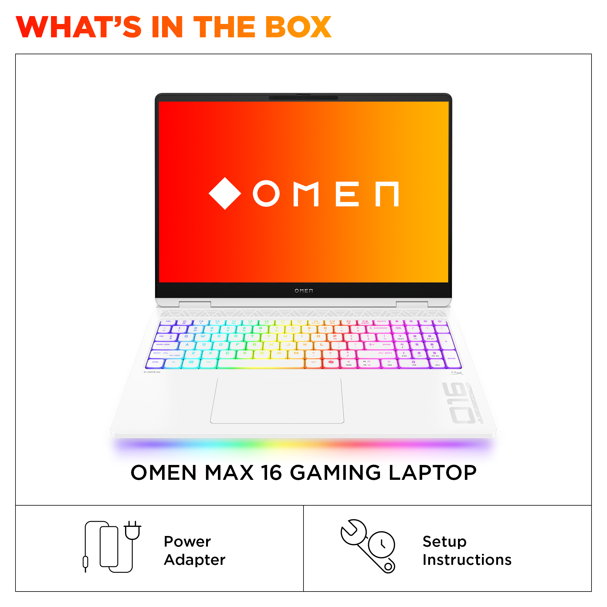 HP OMEN MAX Gaming 16-ah0001na Intel Core Ultra 9 275HX Laptop 40.6 cm (16″) WQXGA 32 GB DDR5-SDRAM 1 TB SSD NVIDIA GeForce RTX 5090 Wi-Fi 7 (802.11be) Windows 11 Home AI PC White image 5