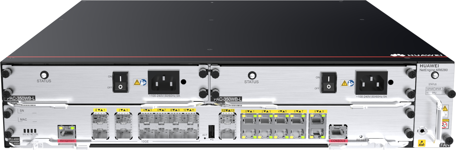 Router Huawei NetEngine AR6280 - 14x SFP+ - RJ-45 - USB - Para Grandes Empresas - AR6280 Router Huawei NetEngine AR6280 - 14x SFP+ - RJ-45 - USB - Para Grandes Empresas - AR6280
