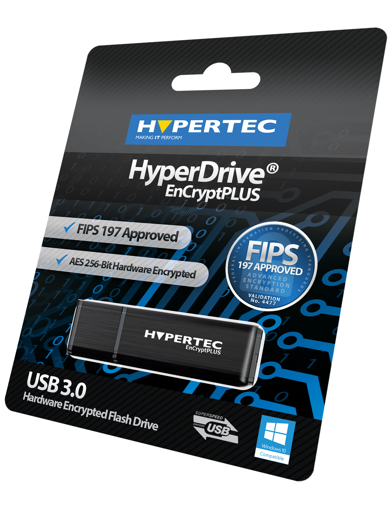 Hypertec 128GB USB3.0 EnCryptPLUS HyperDrive FIPS 197 Edition – image 3