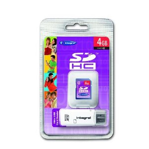 Integral 4GB SDHC Card + Card Reader