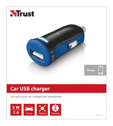 Trust 20739 mobile device charger Smartphone Blue Cigar lighter Auto – image 4