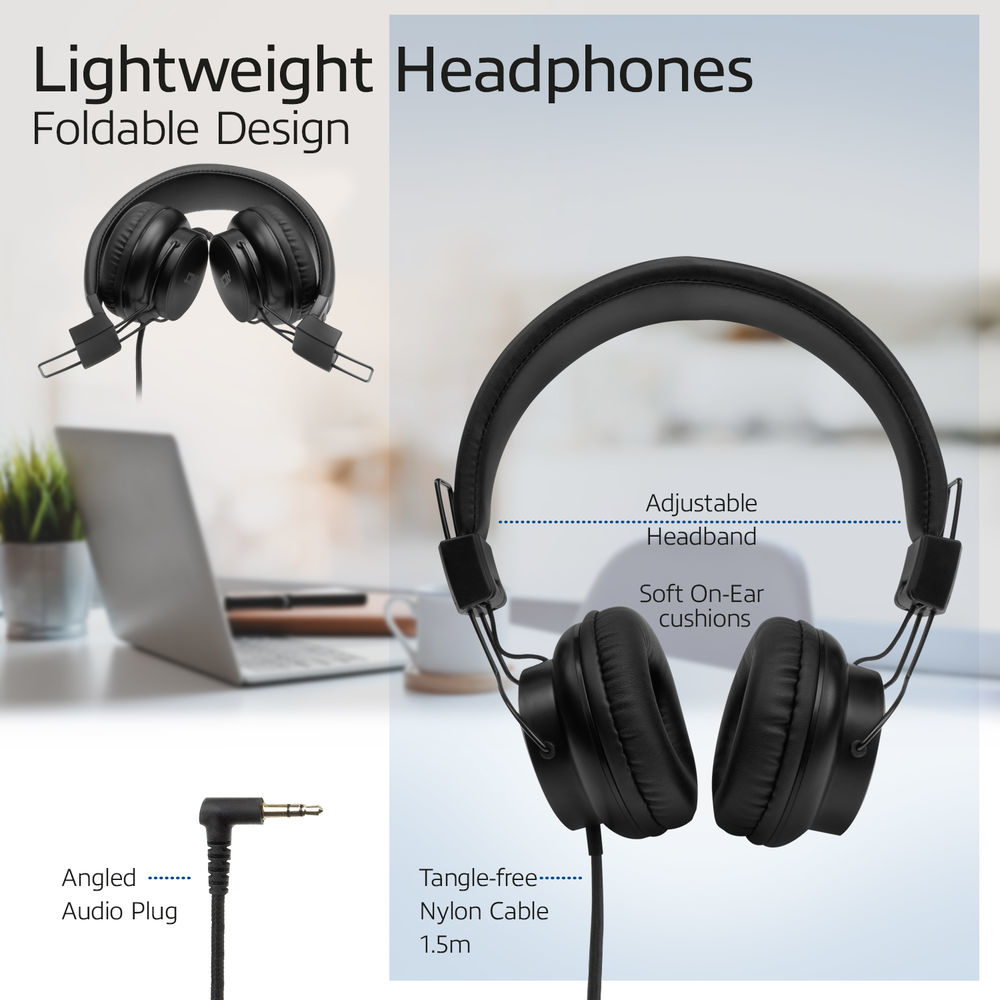 ACT Foldable stereo headphones with – image 4
