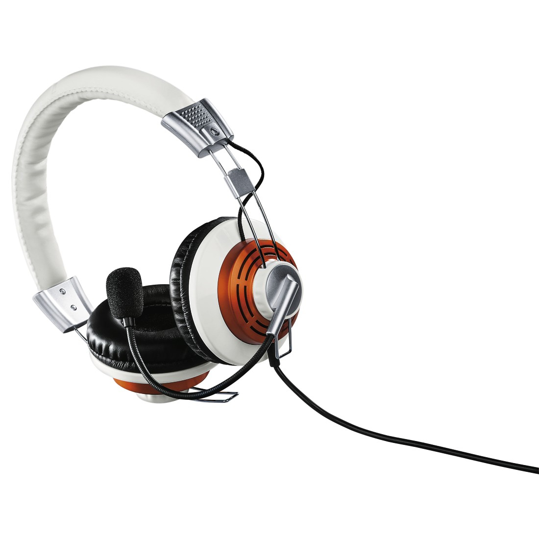 Hama 00139912 headphones/headset Wired Head-band Gaming USB Type-A Orange, White – image 4
