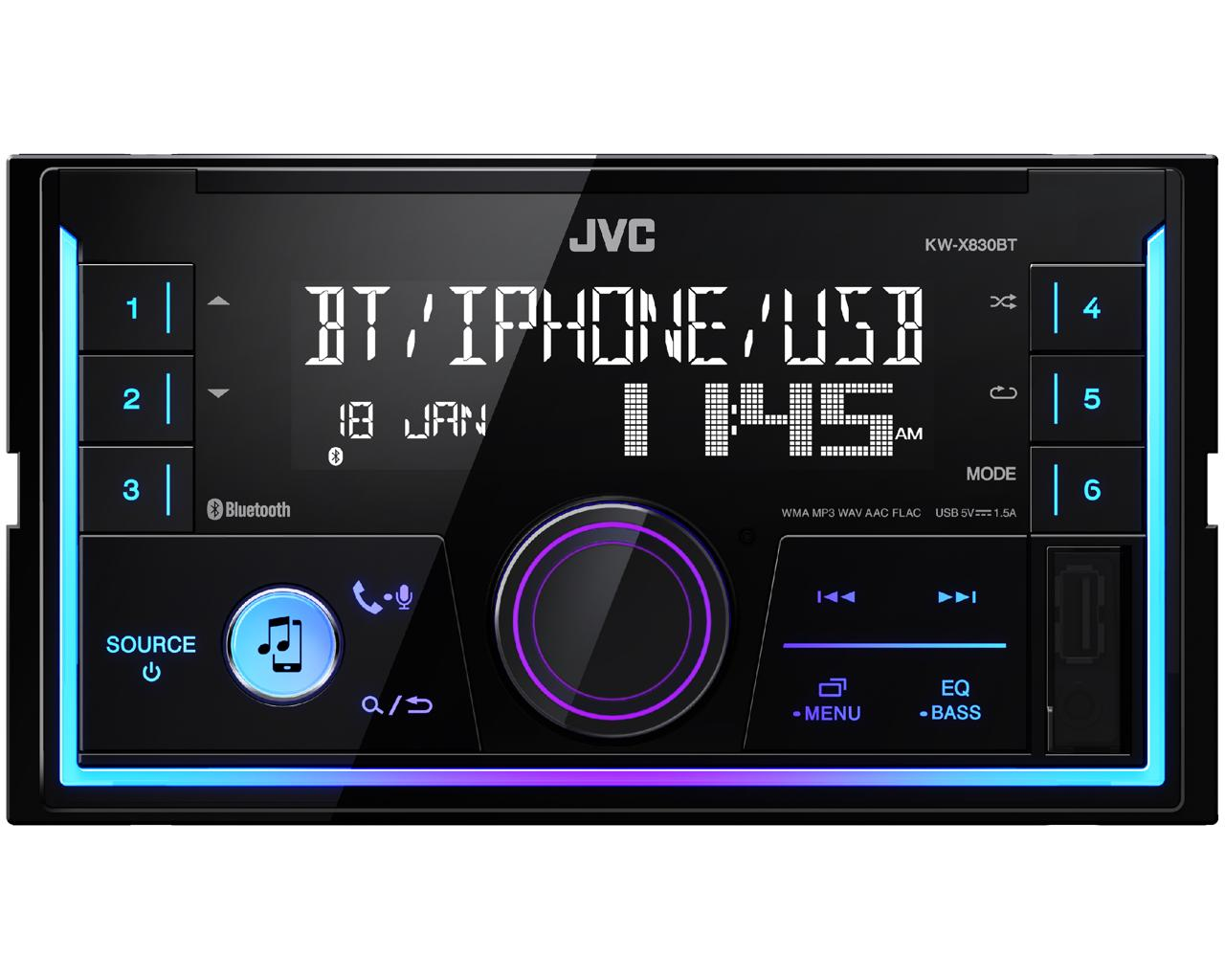 JVC KW-X830BT 2-DIN Digital Media Receiver