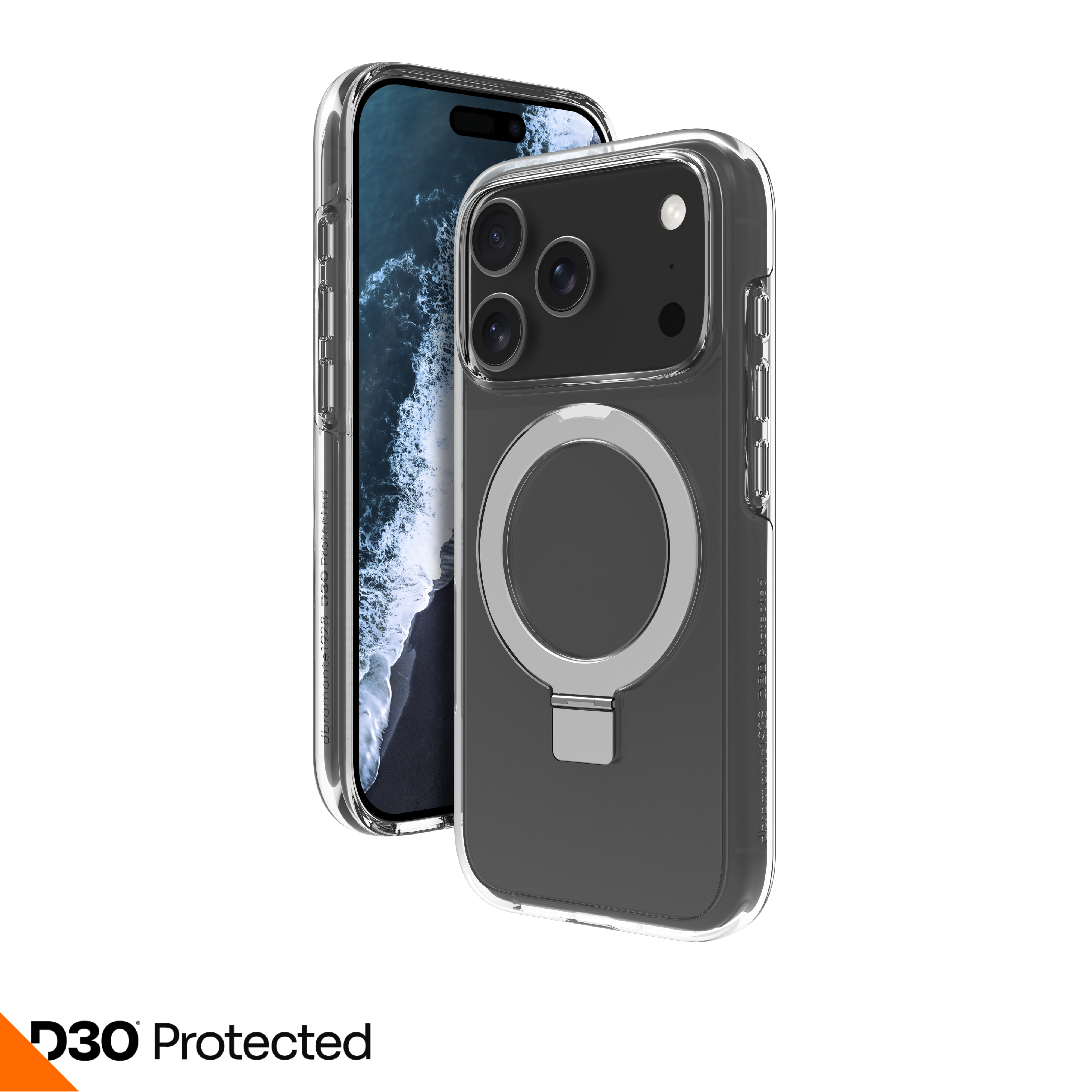 dbramante1928 Iceland Ultra - Back cover for mobile phone - kick - MagSafe compatibility - D3O, plastic - clear - for Apple iPhone 17 Pro