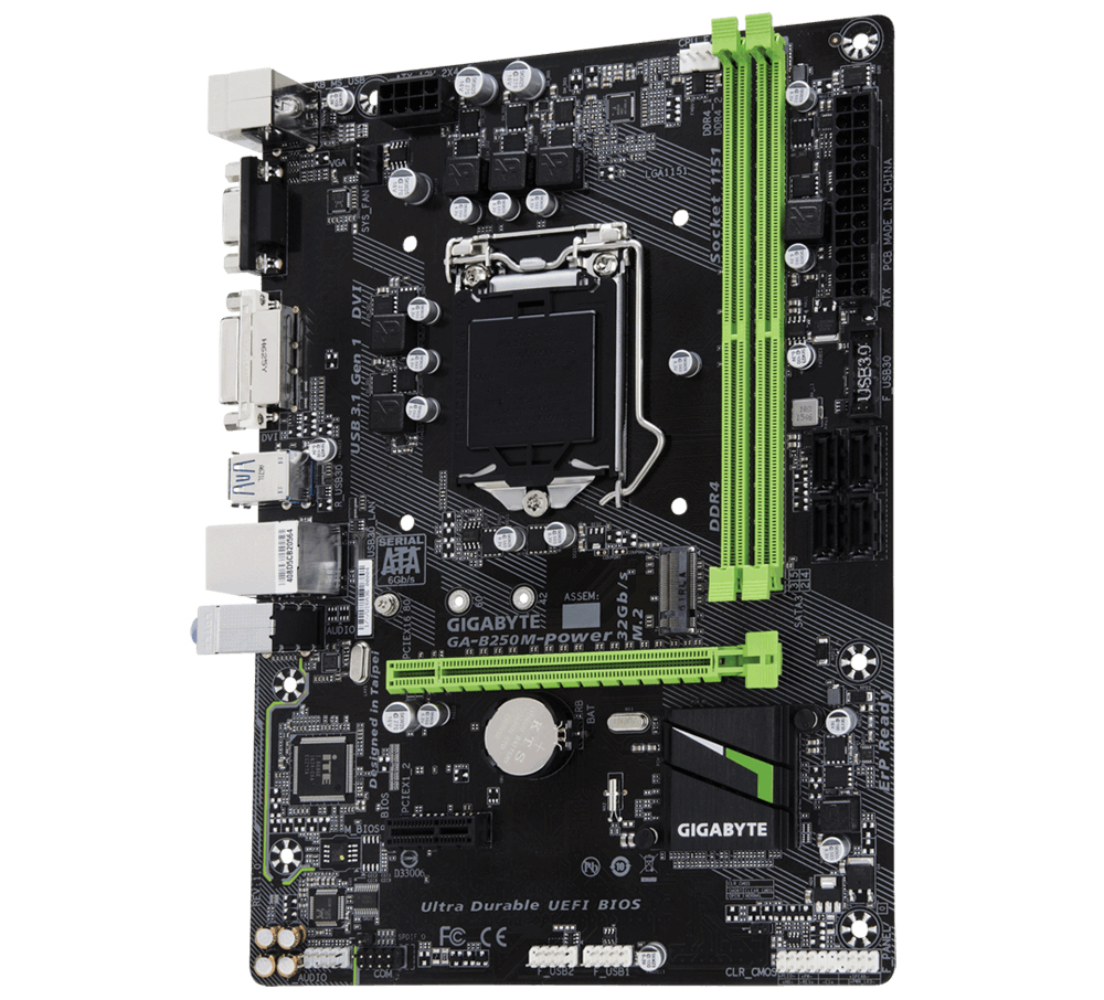 GIGABYTE GA-B250M-POWER motherboard Intel® B250 LGA 1151 (Socket H4) micro ATX