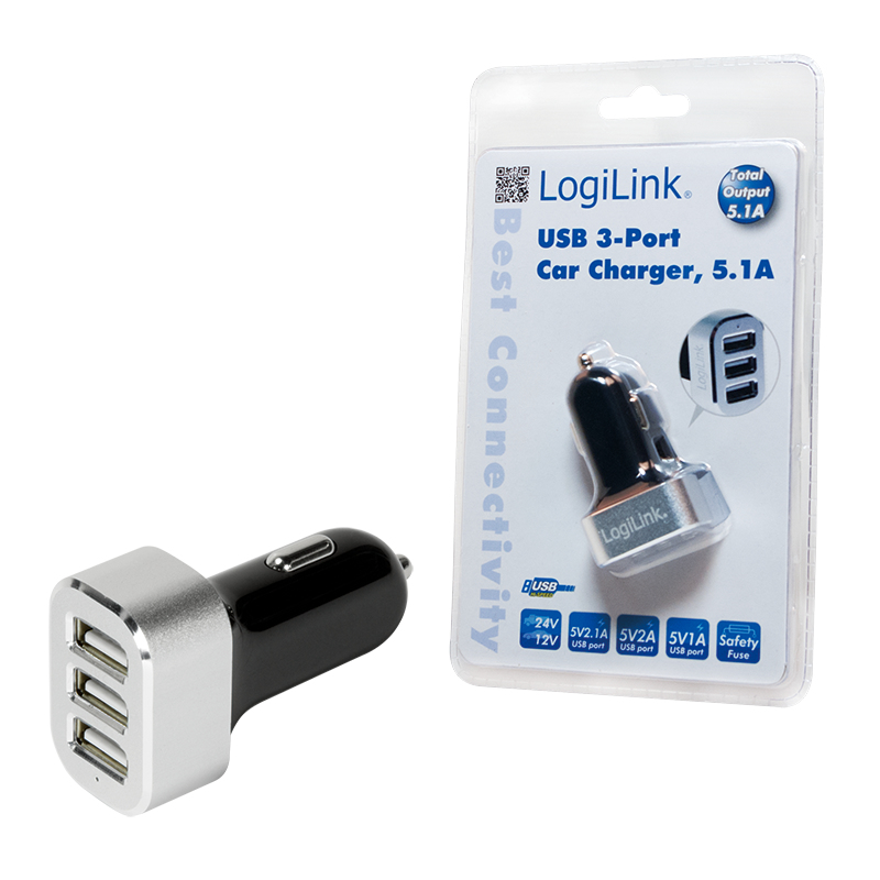 LogiLink PA0082 power adapter/inverter Auto Black, Silver – image 5