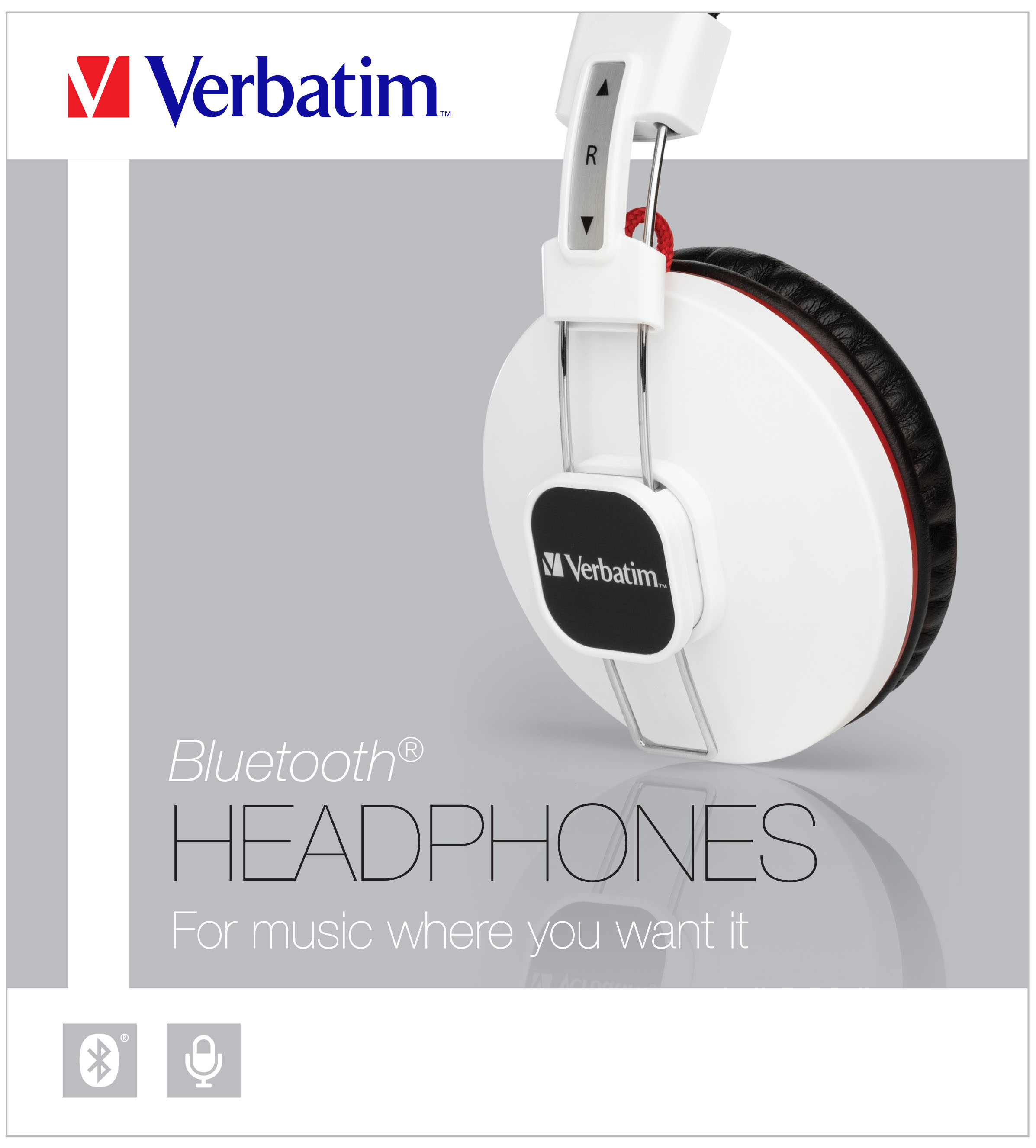 Verbatim 44403 headphones/headset Wireless Head-band Calls/Music Bluetooth White – image 3