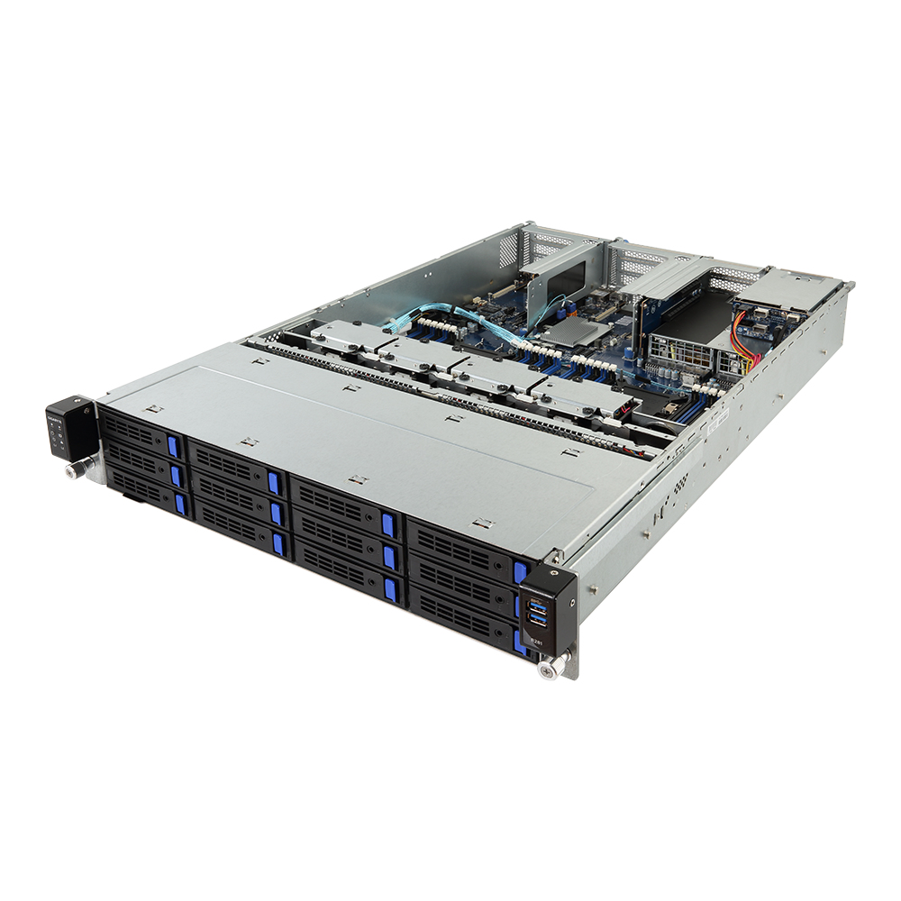 GIGABYTE R281-3C0 Intel® C621 LGA 3647 (Socket P) Rack (2U) Black, Grey