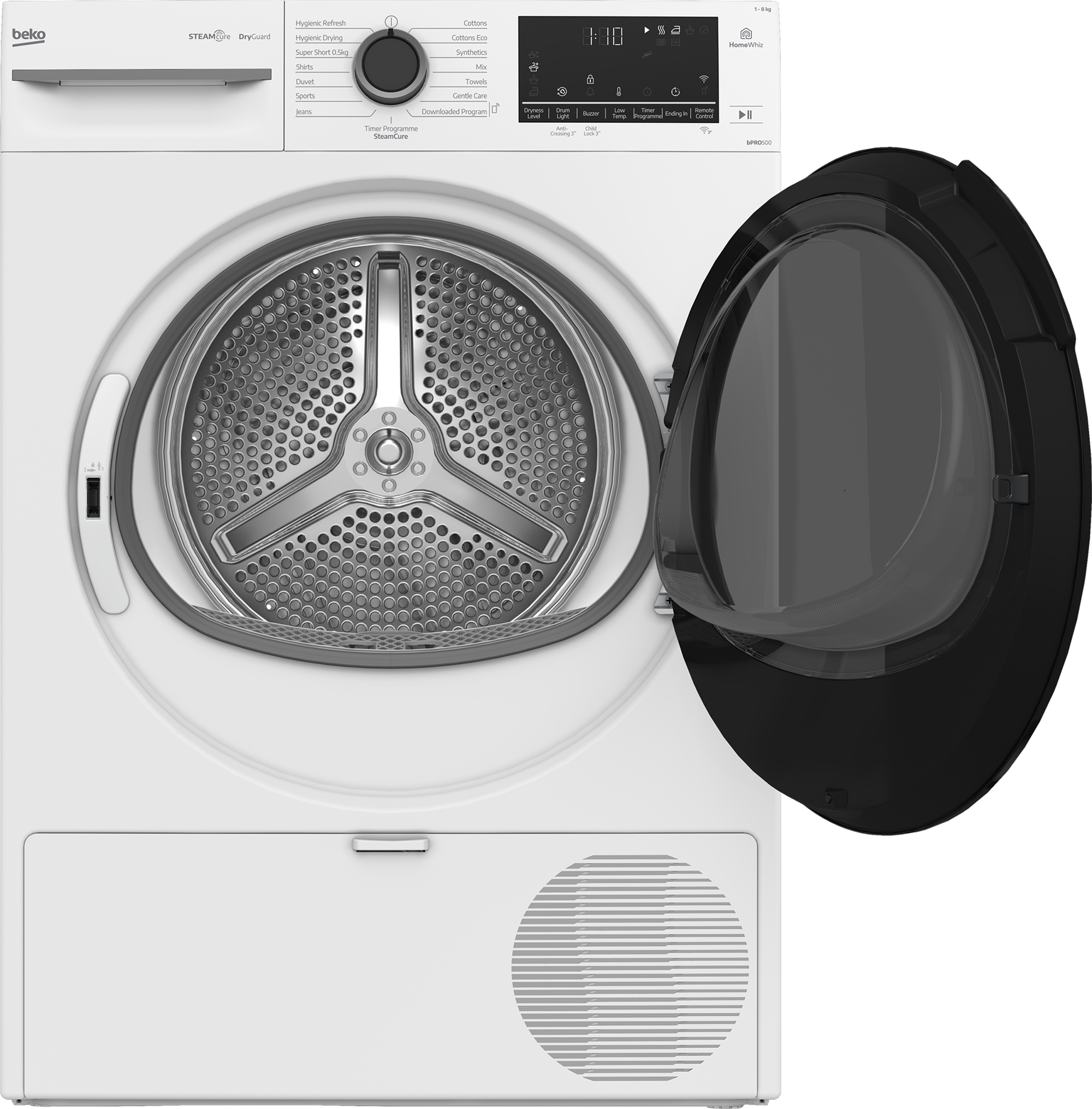 Beko BM3T3833NNW 8kg Heat Pump Tumble Dryer with SteamCure Technology – image 3