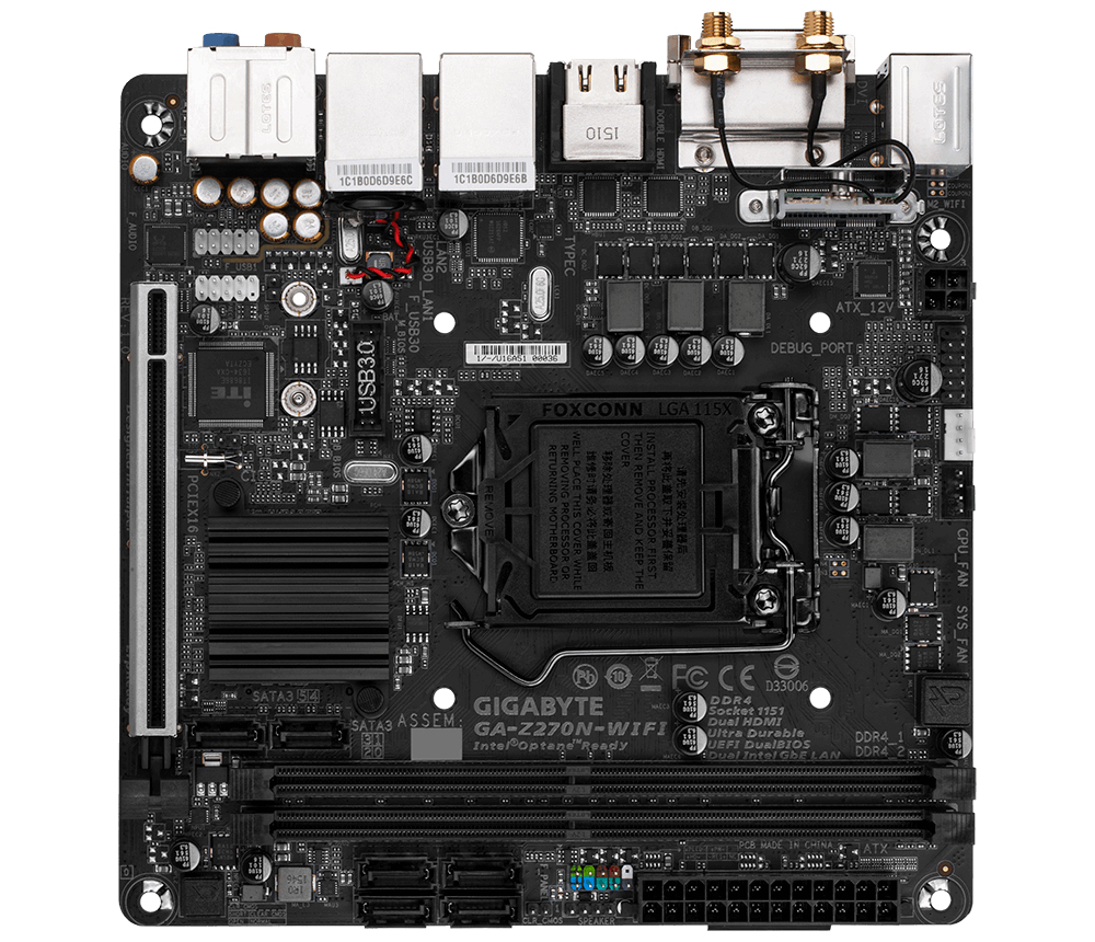 GIGABYTE GA-Z270N-WIFI motherboard Intel® Z270 LGA 1151 (Socket H4) mini ITX – image 3