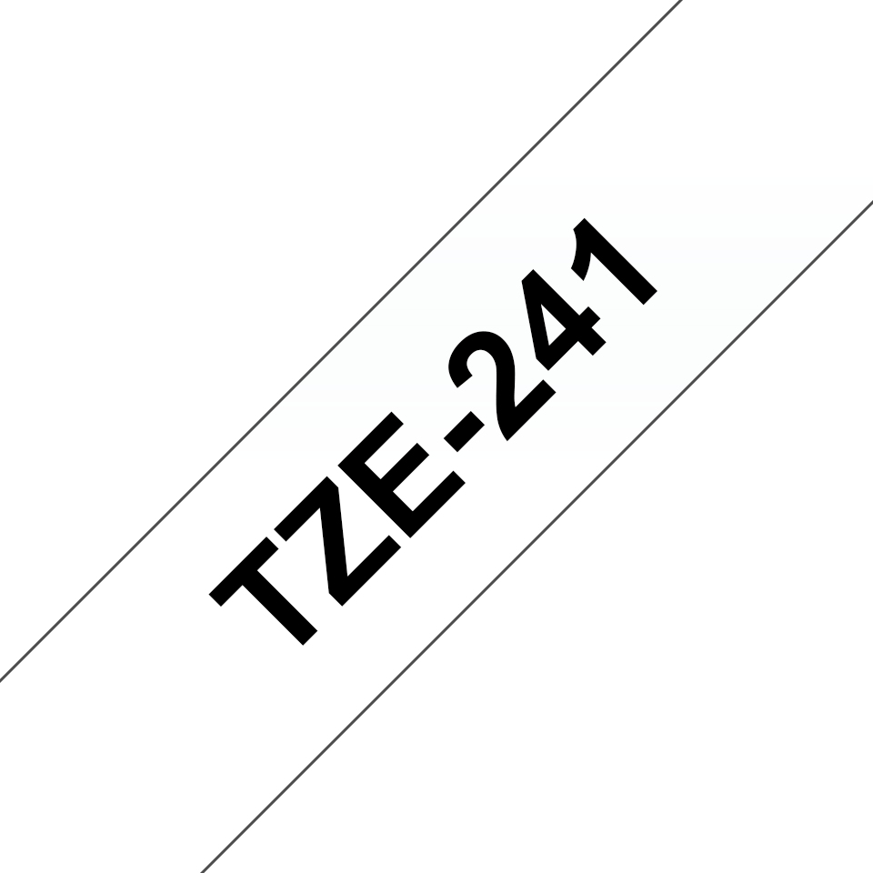 Brother TZE-241 etikettien kirjoitusnauha Musta valkoisella