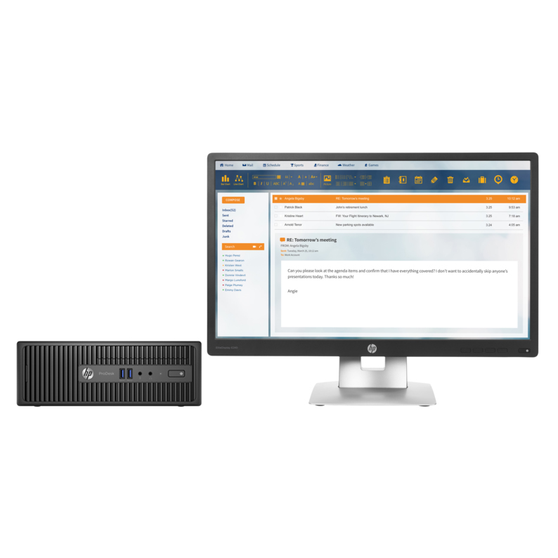 HP DESKTOP BUNDEL (T4R69EA+M1N99AA) ProDesk 400 SFF Intel Core i3-6100 + EliteDisplay E240