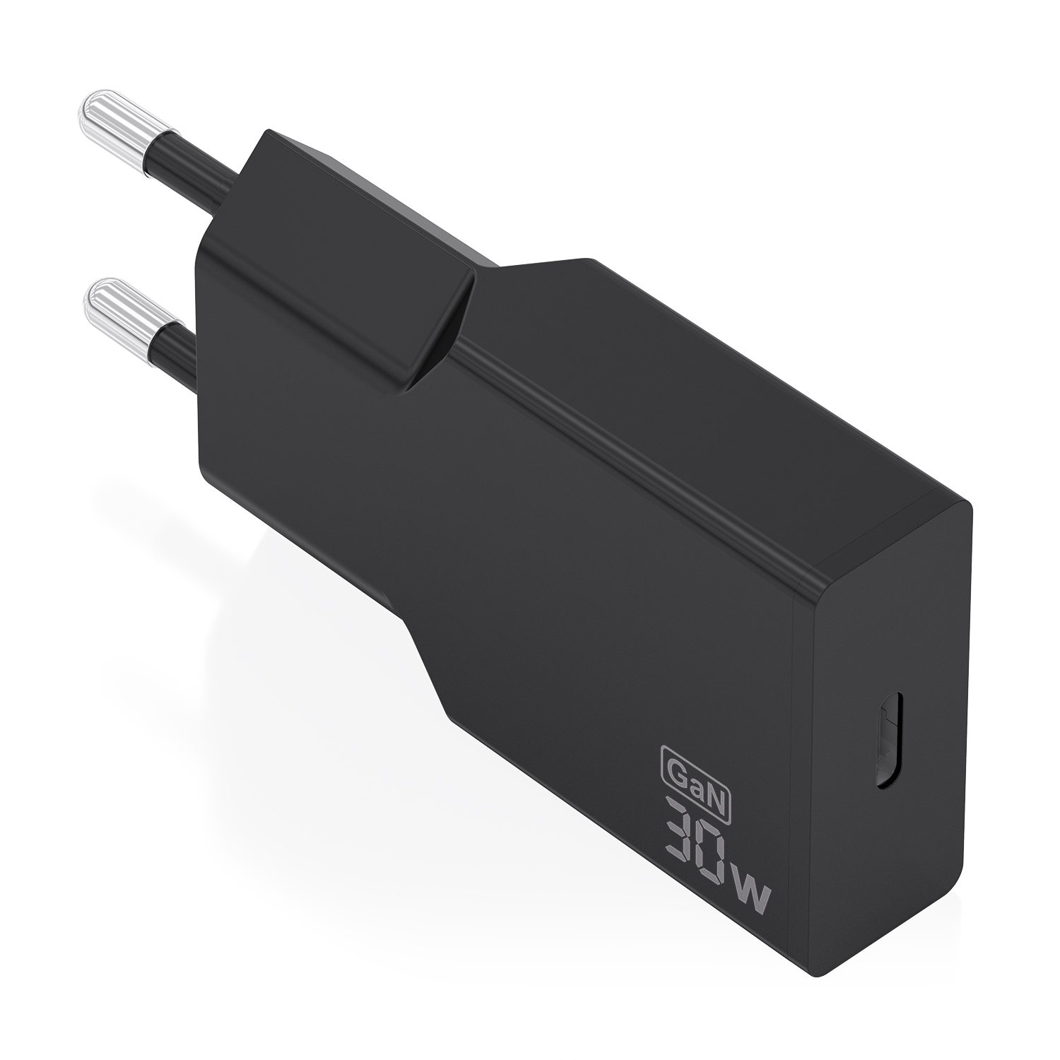 CARGADOR AISENS ULTRA DELGADO GaN 30W 1xUSB-C PD3.0 NEGRO