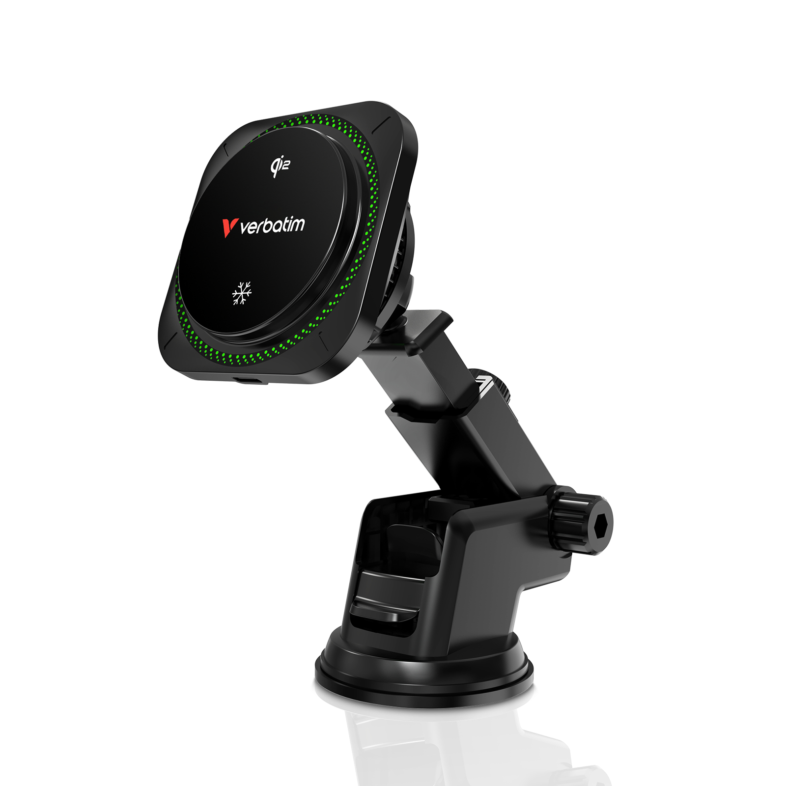 Verbatim Charge 'n' Drive Qi2 RGB Smartphone Nero USB Carica wireless Ricarica rapida Auto