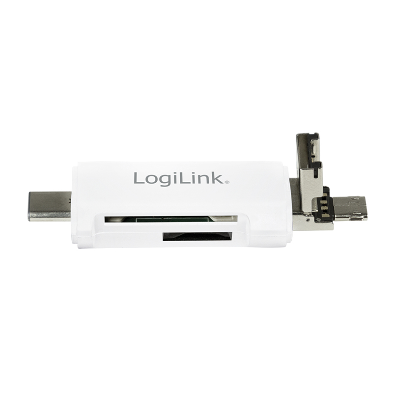 LogiLink CR0041 card reader USB-C/Micro-B/USB-A White – image 2