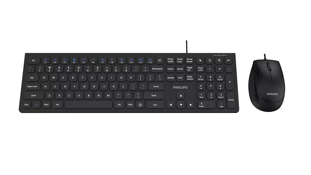 Philips 3000 series SPT6327B/93 keyboard Mouse included Universal USB QWERTY English Black – image 3