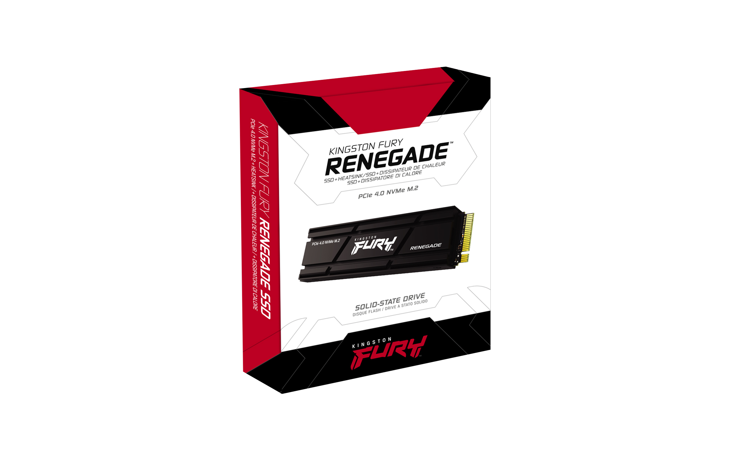 Unidad de Estado Sólido Kingston FURY Renegade - M.2 NVMe - 1TB - PCI-E 4.0 - Disipador - SFYRSK/1000G Unidad de Estado Sólido Kingston FURY Renegade - M.2 NVMe - 1TB - PCI-E 4.0 - Disipador - SFYRSK/1000G