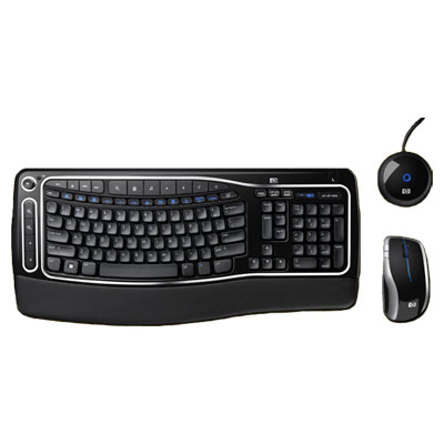 HP FQ634AA keyboard Mouse included RF Wireless Black