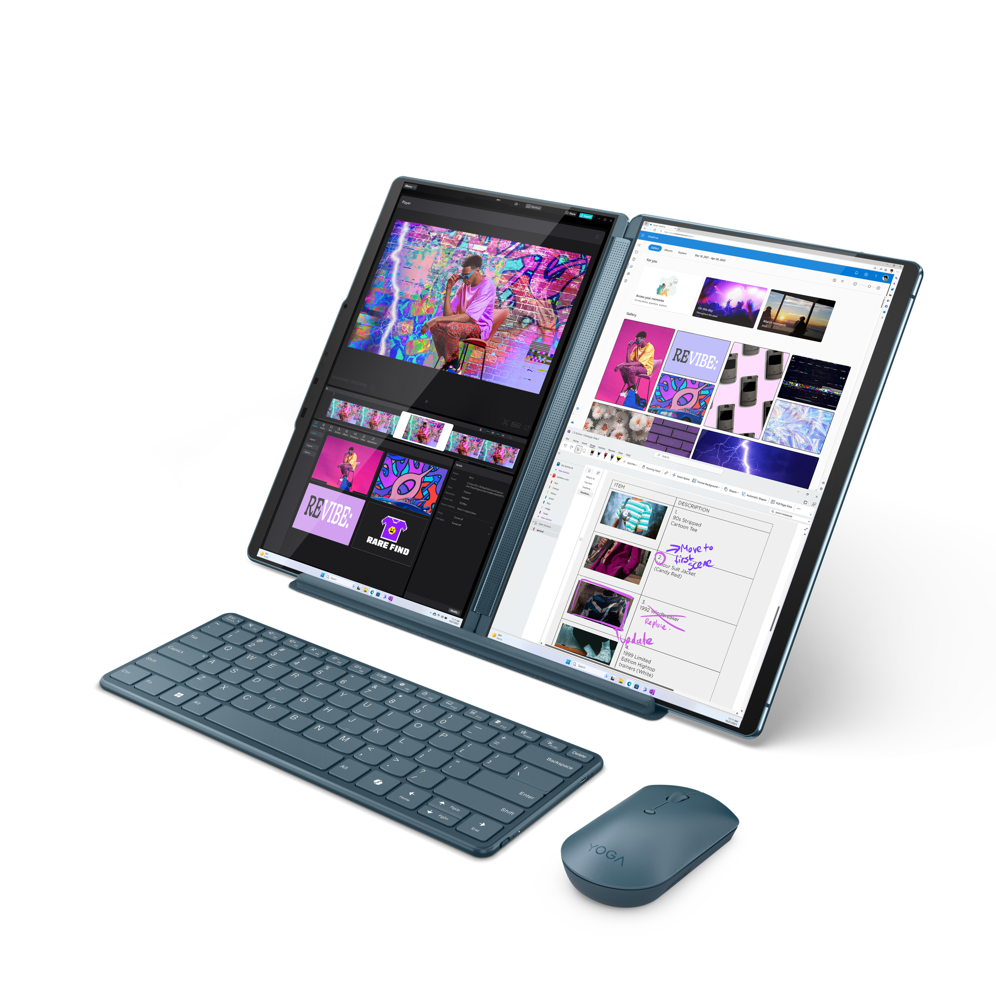 Lenovo Yoga Book 9 13IMU9 Intel Core Ultra 7 155U Hybrid (2-in-1) 33.8 cm (13.3″) Touchscreen 2.8K 32 GB LPDDR5x-SDRAM 1 TB SSD Wi-Fi 6E (802.11ax) Windows 11 Home Teal image 12