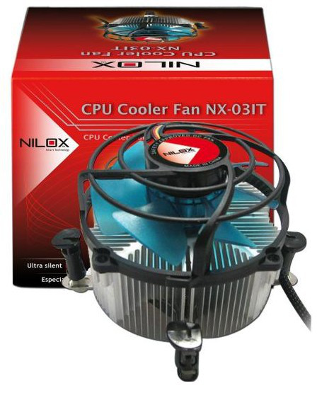Nilox 03NX029835001 computer cooling system Processor Cooler Aluminium, Black, Blue – image 3