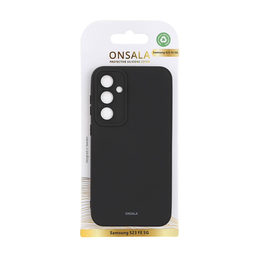 Onsala Phone Case with Silicone Feel Black - Samsung S23 FE – image 2