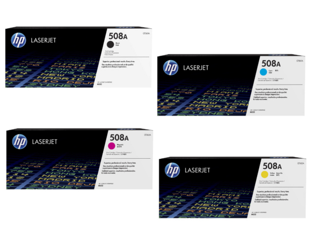 HP 508A B/C/Y/M Original LaserJet Toner Cartridges