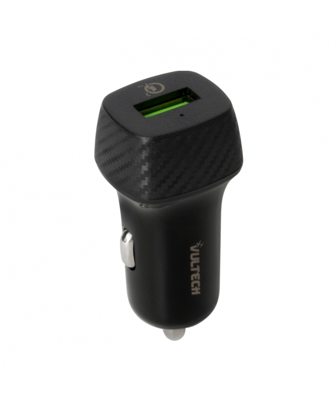 Vultech CA-1Q mobile device charger Headphones, Mobile phone, Smartphone, Tablet Black Cigar lighter Fast charging Auto – image 1