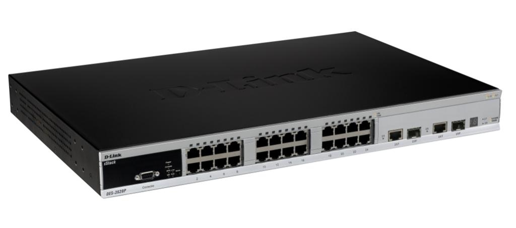 D-Link DES-3528P network switch Managed L2+ Power over Ethernet (PoE) Black