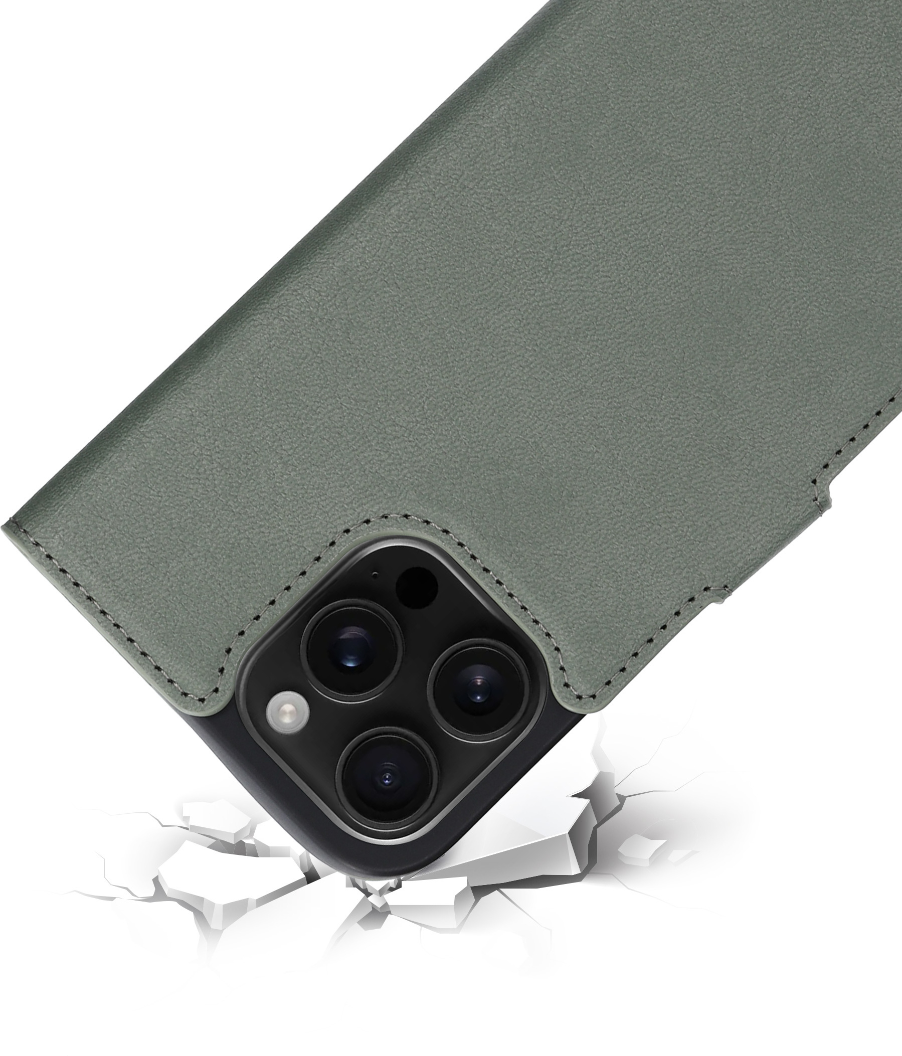 Mobiparts Classic Wallet Case Apple iPhone 16 Pro Max Stone Green (MagSafe Compatible) – image 2