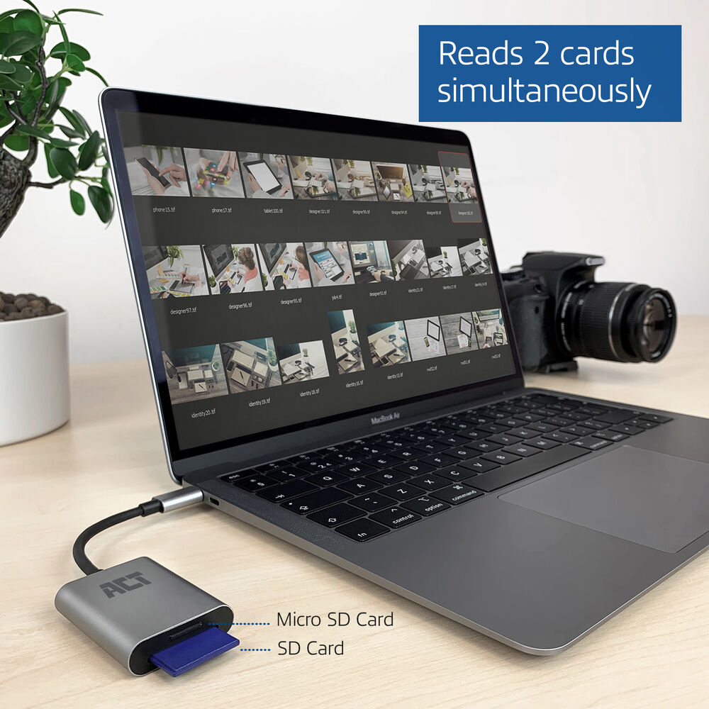 ACT AC7054 card reader USB 3.2 Gen 1 (3.1 Gen 1) Type-C Black, Silver – image 3
