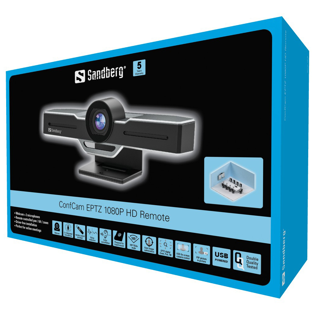 Sandberg ConfCam EPTZ 1080P HD Remote – image 9