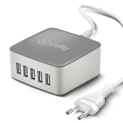 Celly PS8A mobile device charger Mobile phone, Tablet Grey AC Indoor