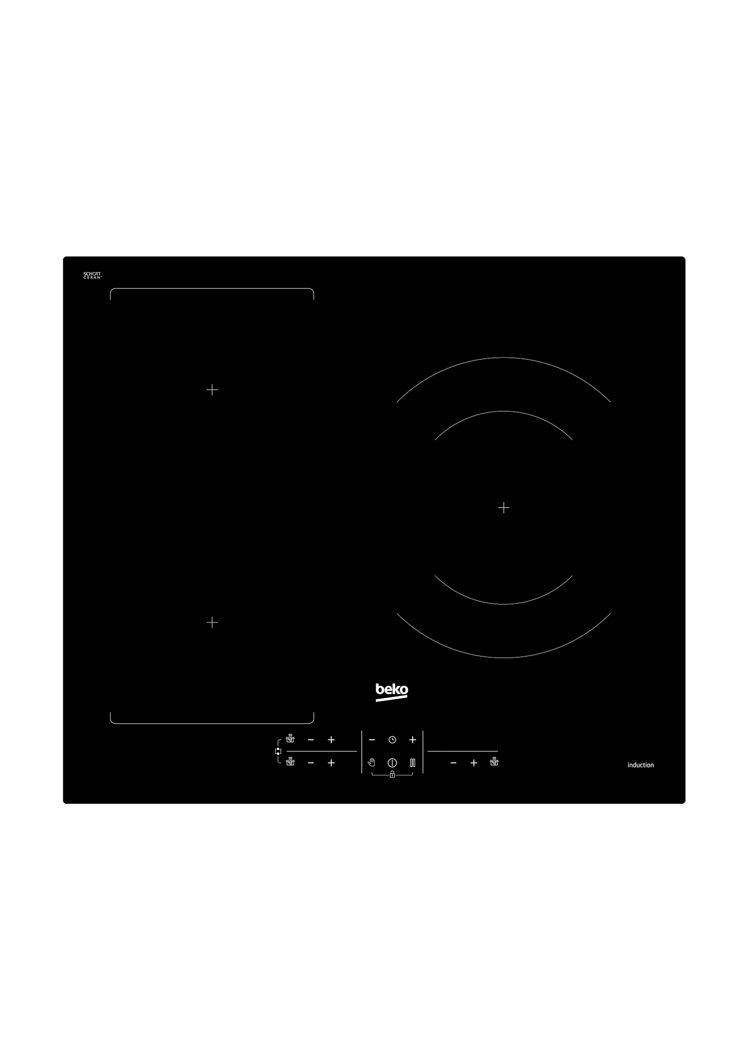Beko HII63201FMT hob Black Built-in